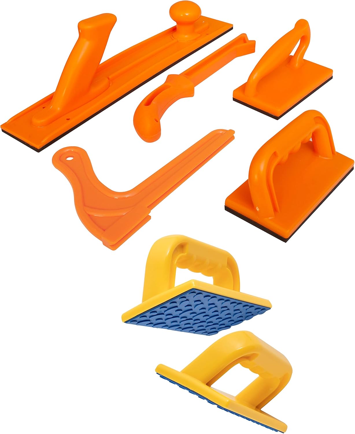 Kit de seguridad de 5 piezas y 2 bloques de empuje de agarre Gator ideales para carpinteros para uso en sierras de mesa, mesas de enrutador, juntas