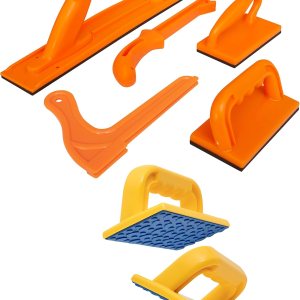 Kit de seguridad de 5 piezas y 2 bloques de empuje de agarre Gator ideales para carpinteros para uso en sierras de mesa, mesas de enrutador, juntas Kit de seguridad de 5 piezas y 2 bloques de empuje de agarre Gator ideales para carpinteros para uso en sierras de mesa, mesas de enrutador, juntas