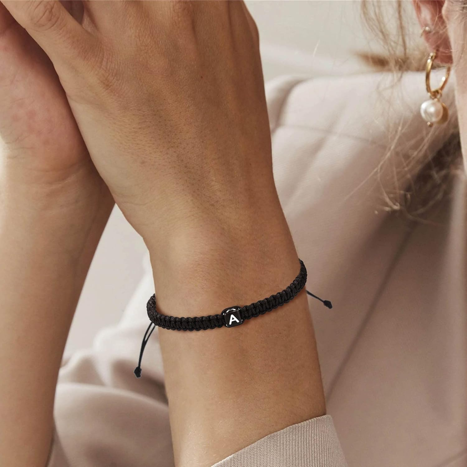 Handmade Bracelets Letter T Charm Initial Bracelet for Women Girl Handmade Braided Bracelets for Teen Girls Graduation Birthday Gifts for Women