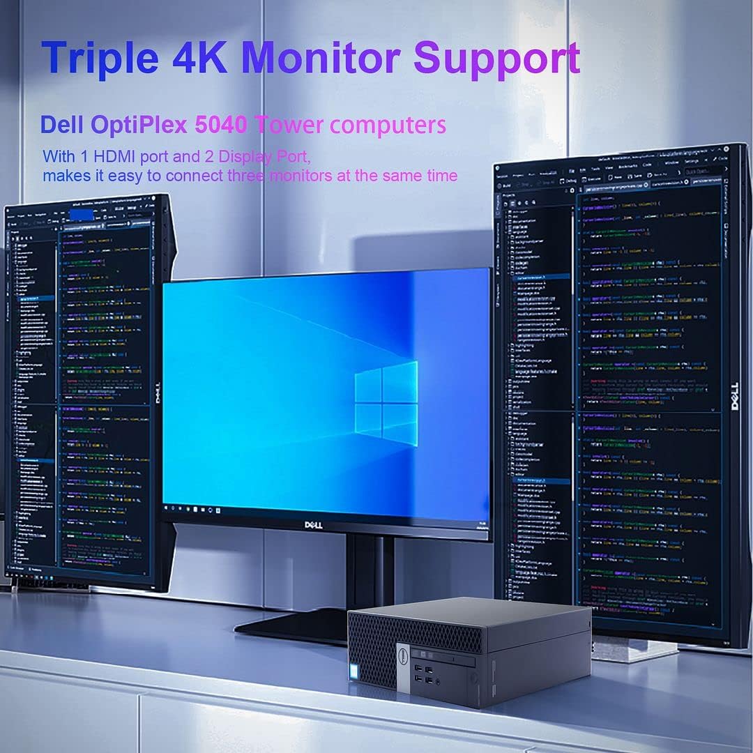 Dell Torre OptiPlex 5040, Intel Core i5-6500, 16 GB de RAM, SSD M.2 NVMe de 512 GB, disco duro de 1 TB, WiFi AC8260, soporte para monitor de 3 x 4K,