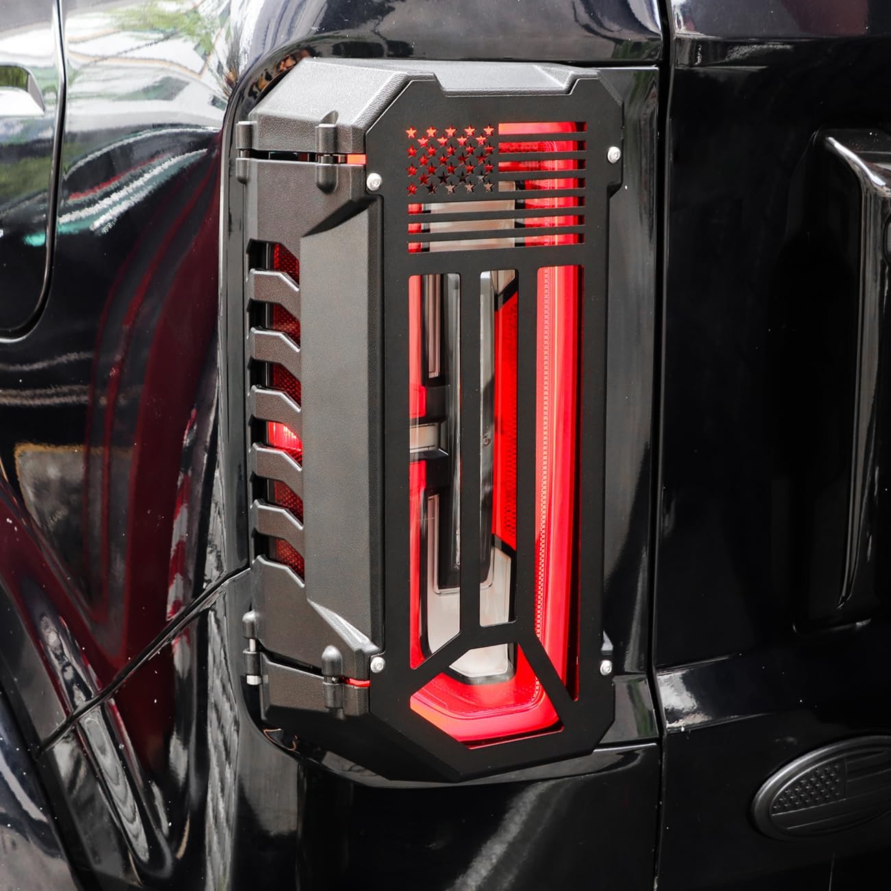 MSIZOY Protector de luz trasera de aluminio, cubierta para lámparas de luz trasera, compatible con Ford Bronco 2021, 2022, 2023, 2024, accesorios