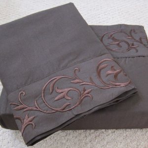 Juego de sábanas bordadas de microfibra egipcia de Juego de sábanas bordadas de microfibra egipcia de