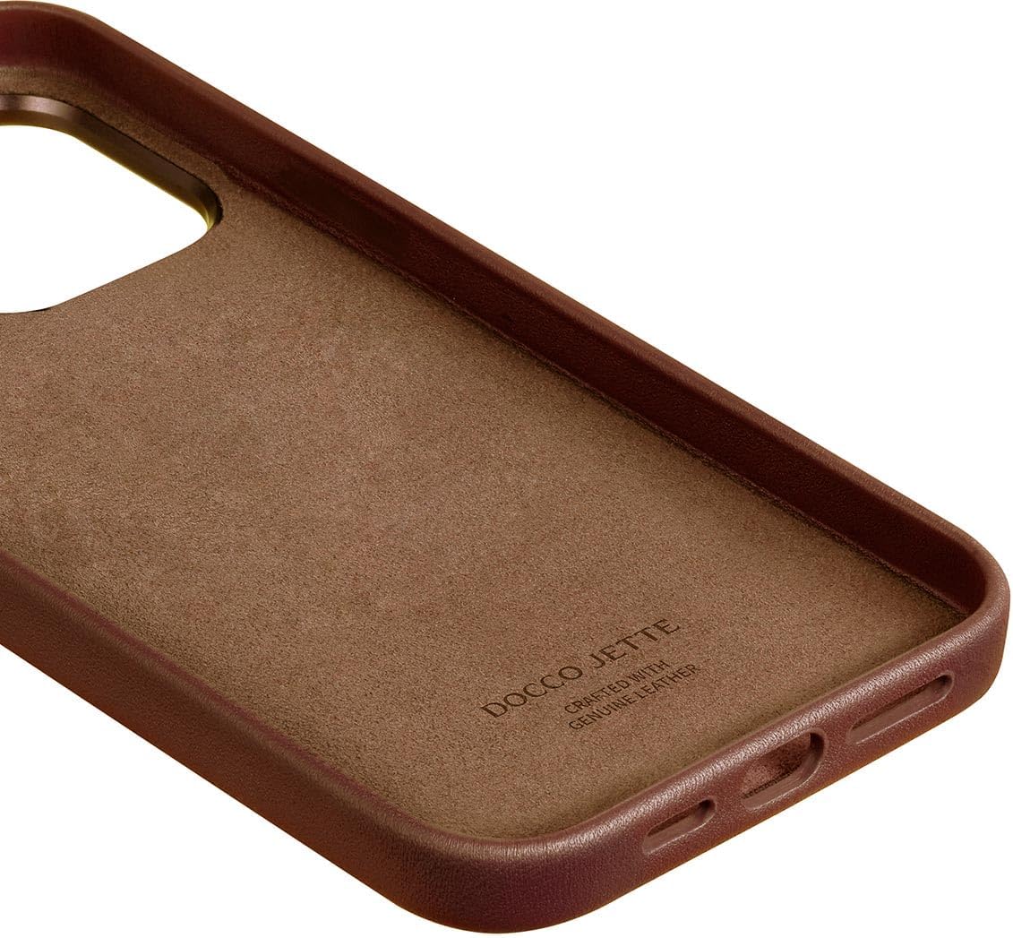 Docco Jette Funda de piel diseñada para iPhone 14 Pro Max compatible con MagSafe, funda de cuero genuino italiano para iPhone 14 Pro Max, imanes