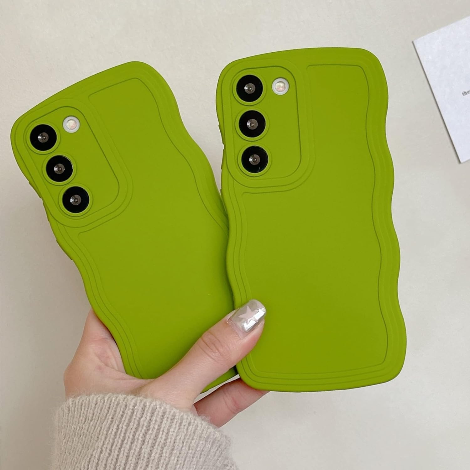 UEEBAI Funda con marco ondulado para Samsung Galaxy S20 FE 5G, bonito marco ondulado, ajuste delgado, a prueba de golpes, funda suave y bonita