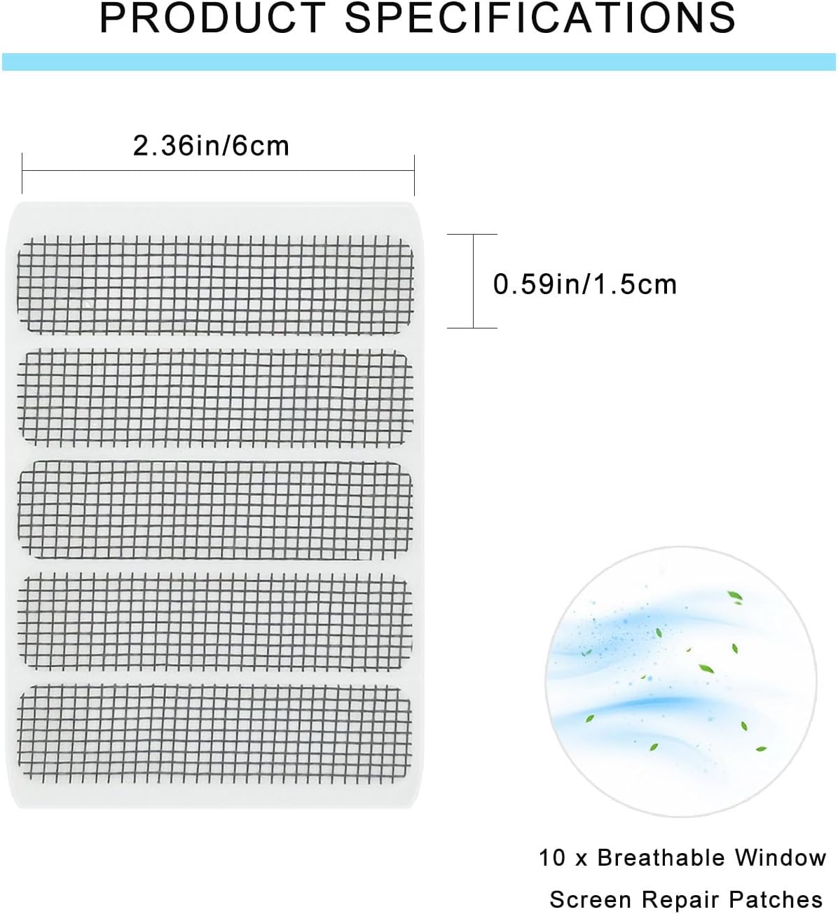 Parches de reparación de pantalla de ventana, kit de reparación de repuesto de puerta mosquitera, kit de reparación de pantalla autoadhesiva,