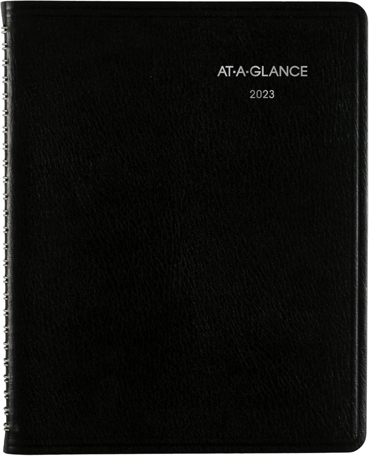 AT-A-GLANCE Agenda semanal y mensual 2023, DayMinder, 7 x 8-34 pulgadas, mediano, notas, piel sintética, ejecutiva, negro (G54600)