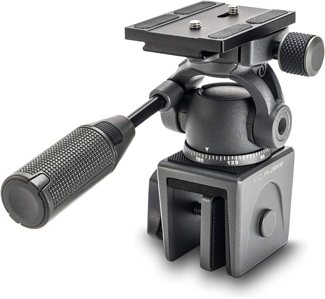 VANGUARD VEO2PH-28WM – Soporte de ventana de metal con cabezal panorámico y placa de liberación rápida compatible con Arca, gris oscuro