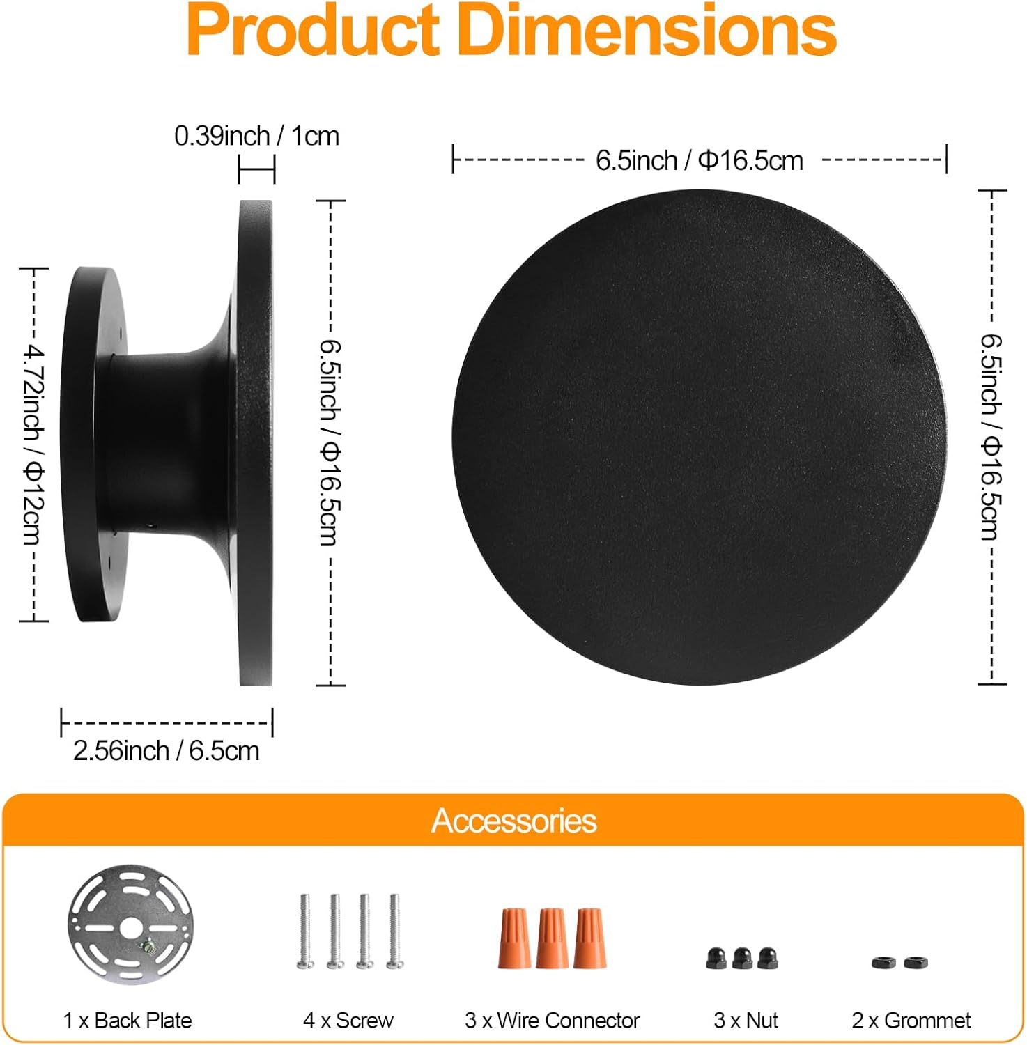 FUDESY – Lámpara de pared LED para interiores y exteriores, moderno aplique de pared IP65 impermeable, 8 W, blanco cálido, 3000 K, iluminación de