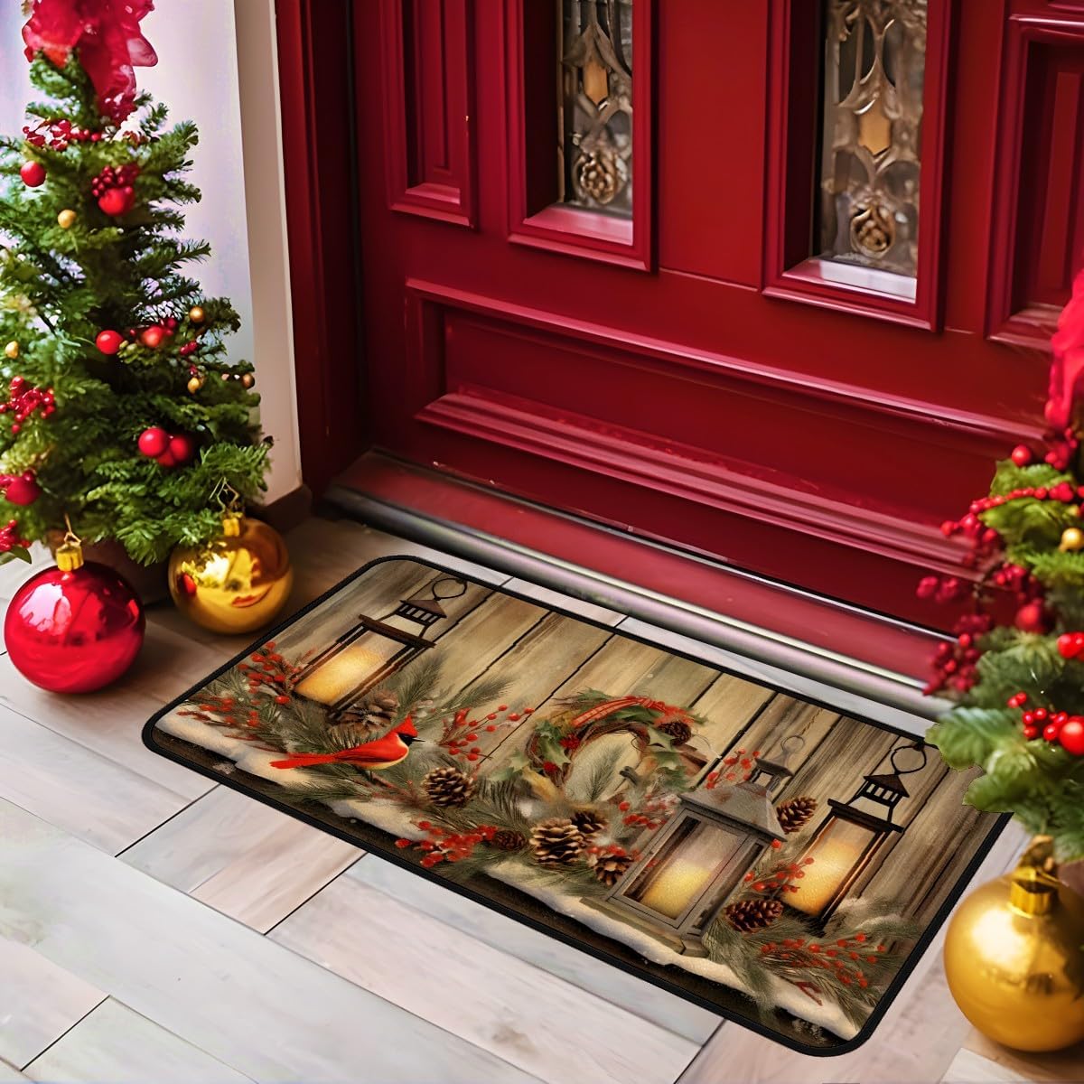 MSINMKOK Alfombra de pasillo de madera gris vintage, alfombra lavable de 20 x 40 pulgadas, antideslizante, para pasillo, baño, cocina, dormitorio,