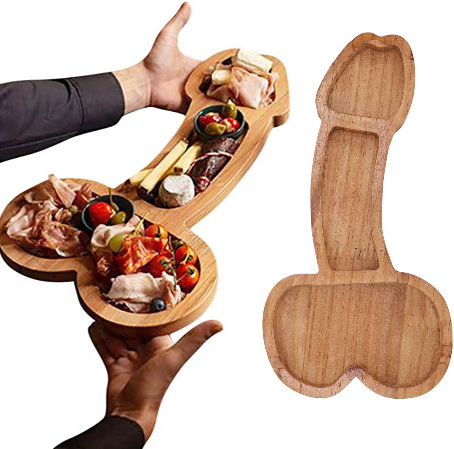 Tabla de aperitivos, tabla de queso, tableros de charcutería, platos de fiesta de madera maciza para frutas, divertido restaurante, plato de comida