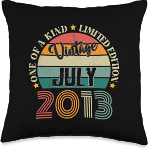 Vintage Birthday Retro Limited Edition Retro Gifts 11 Year Old Vintage July 2013 11th Birthday Retro Throw Pillow, 16×16, Multicolor Vintage Birthday Retro Limited Edition Retro Gifts 11 Year Old Vintage July 2013 11th Birthday Retro Throw Pillow, 16×16, Multicolor