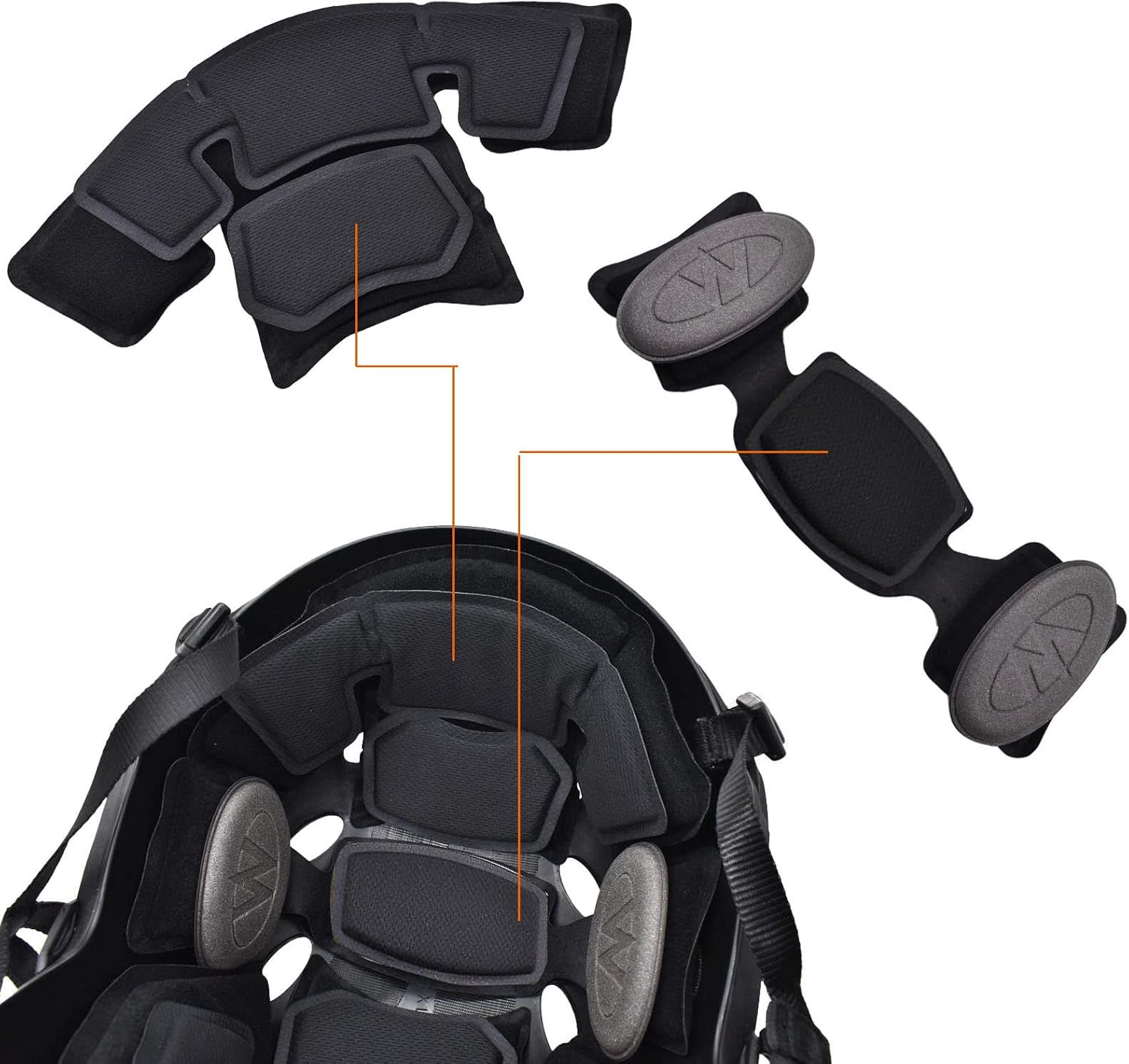 Almohadillas internas de espuma viscoelástica para casco táctico Airsoft Kit de relleno de casco de repuesto para casco de repuesto para casco de
