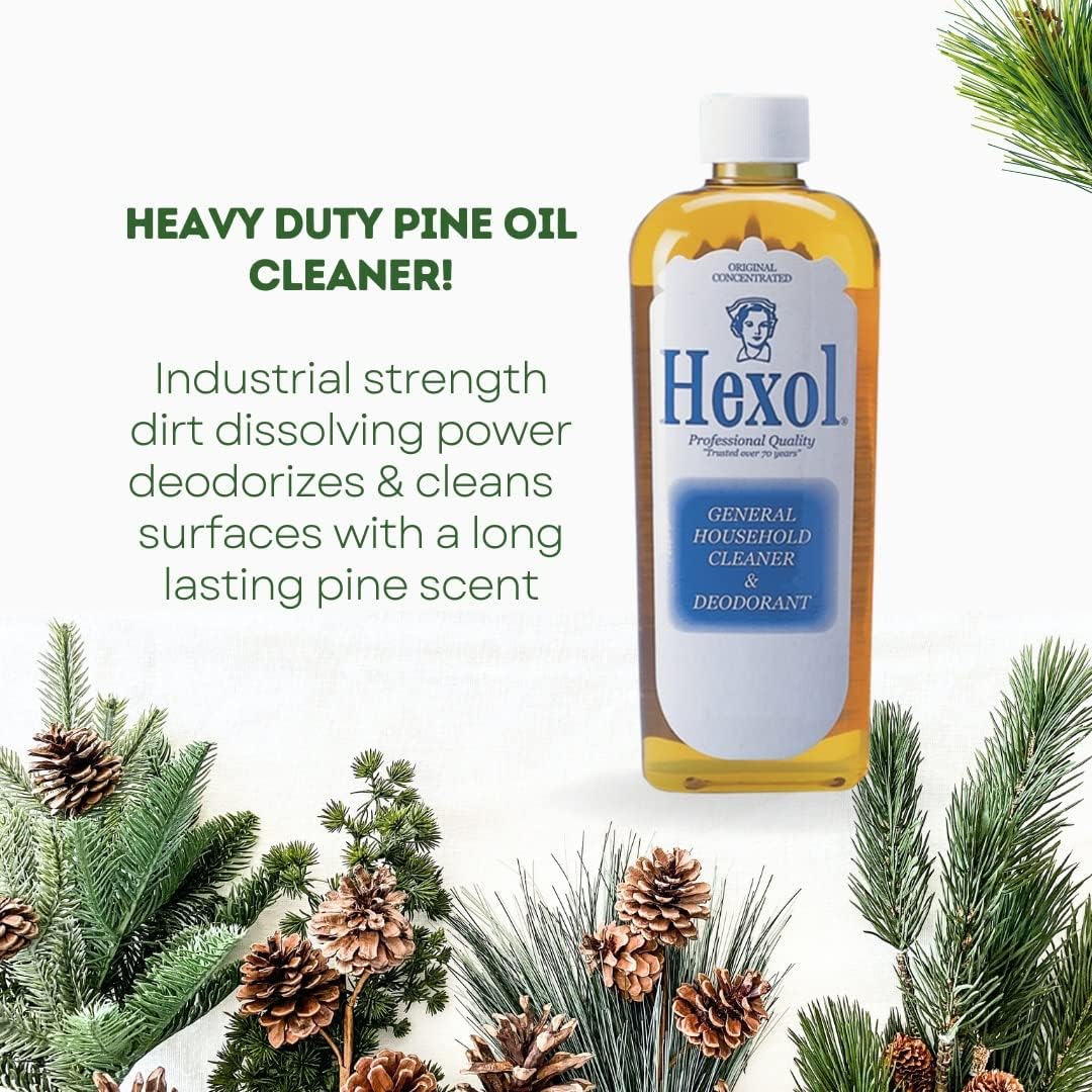 Hexol Limpiador y desodorante general concentrado Deoderant, 16 onzas líquidas, 6 botellas, 96 onzas líquidas