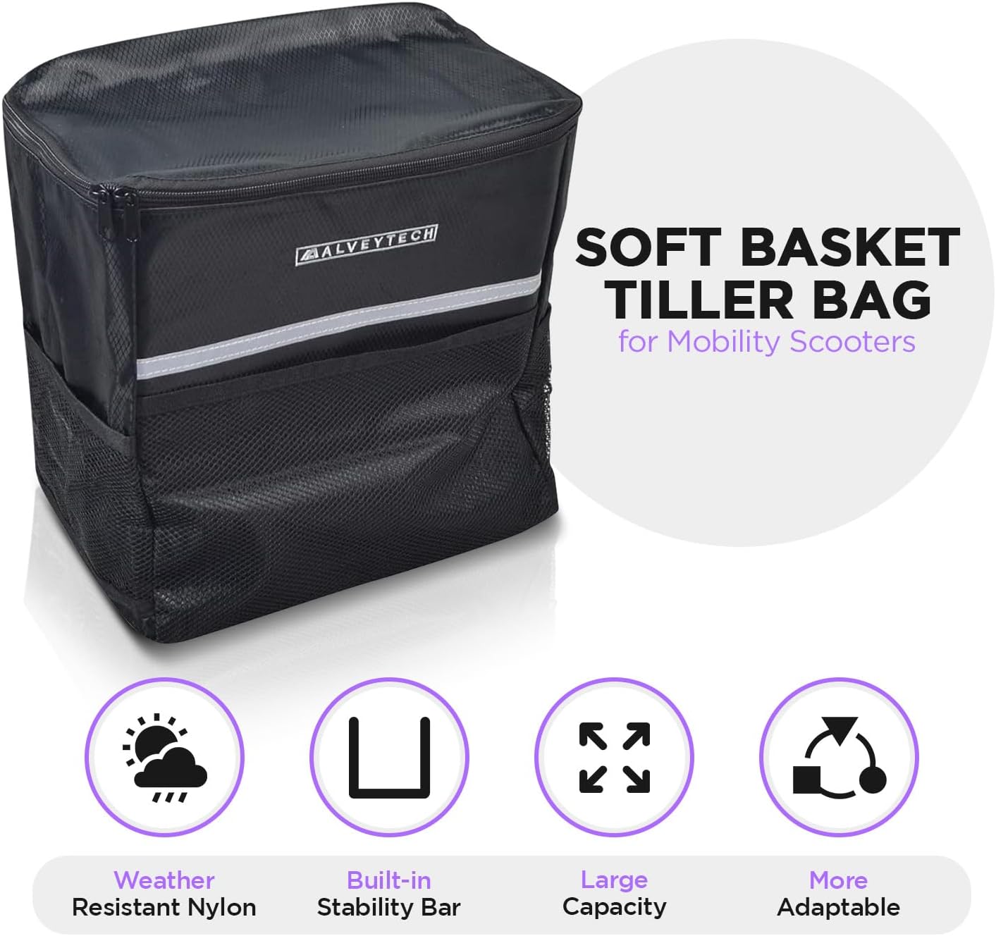 AlveyTech Bolsa suave para scooters de movilidad