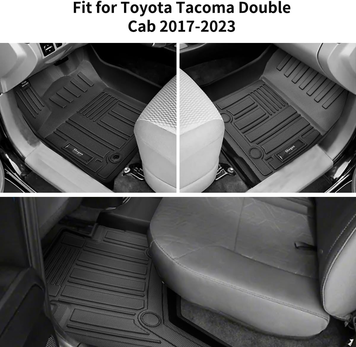 Alfombrillas personalizadas para Toyota Tacoma 2023 2022 2021 2020 2019 2018 2017 doble cab, alfombrillas de automóvil TPE para Tacoma, alfombrillas