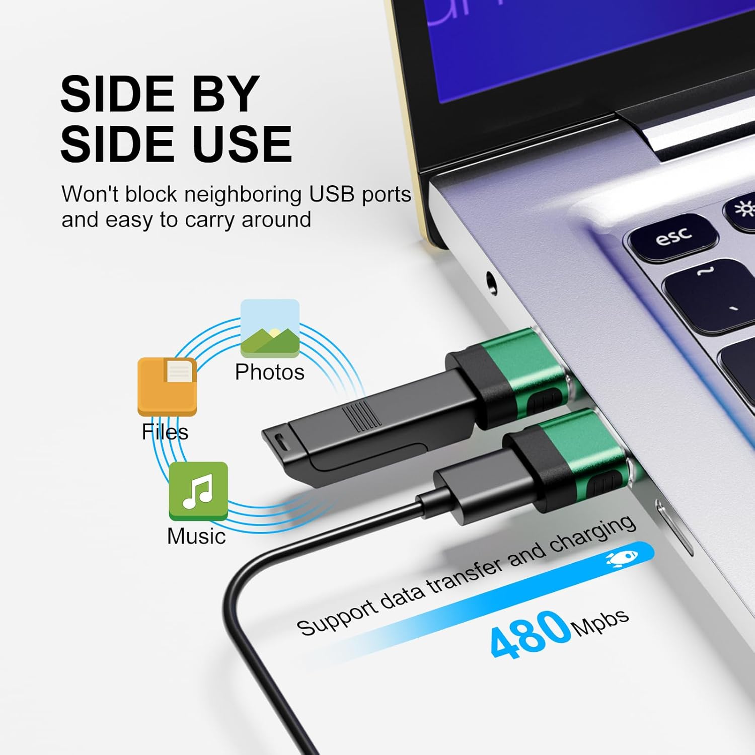 BaseNew Paquete de 8 adaptadores USB a USB C, adaptador USB A a USB C, adaptador USB C a USB, adaptador USB a C, adaptador USB C a A, convertidor