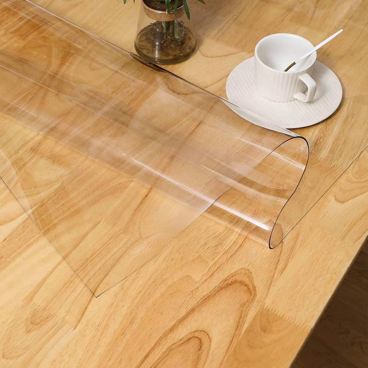 ZIJINJIAJU Protector de escritorio de PVC transparente de 0.059 in, 15.75 x 21.5 pulgadas, protector de mesa transparente, antideslizante, fácil de