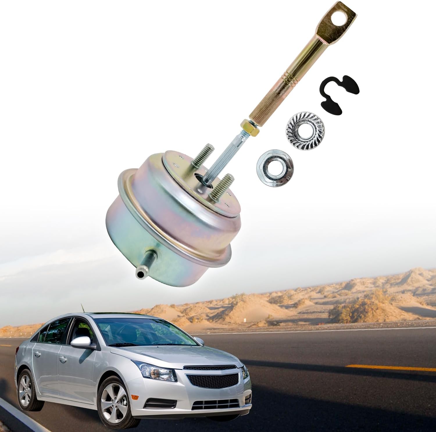 Kit de actuador de turbocompresor Wastegate con retenedores y tuercas compatible con Chevrolet Cruze 2011-2015, Cruze Limited 2016, Sonic 2012-2020,