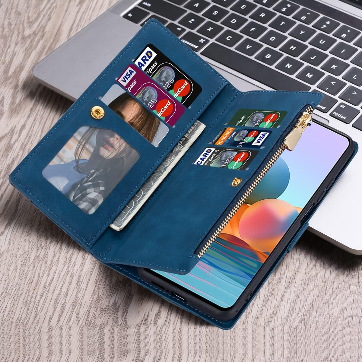 UEEBAI Funda tipo cartera para Samsung Galaxy S9, funda vintage de piel sintética de alta calidad con ranuras para tarjetas, cierre magnético,