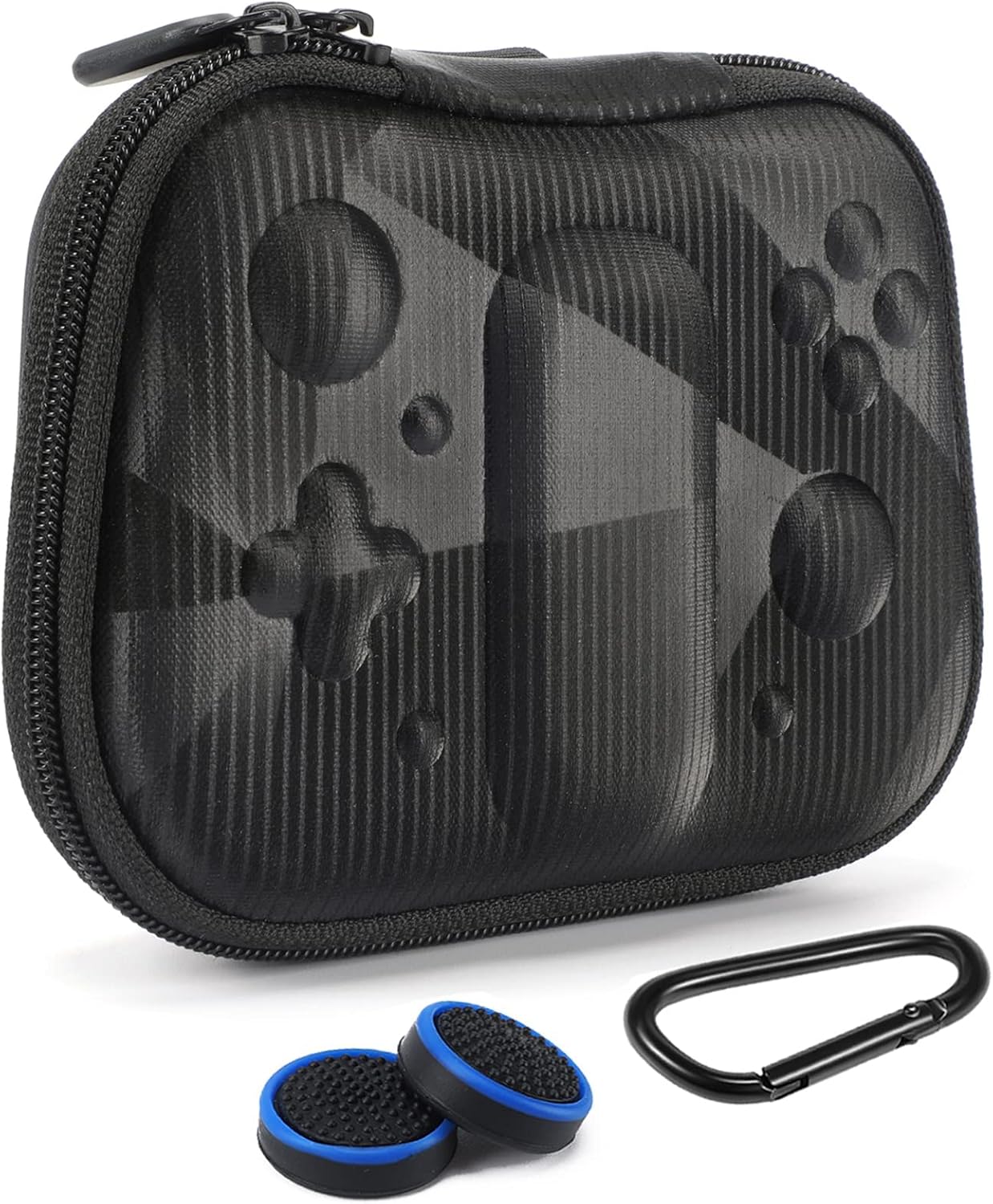 Funda delgada para Razer Kishi  Gamevice con control móvil de juegos con palancas de pulgar y mosquetón (tecnológico-negro)