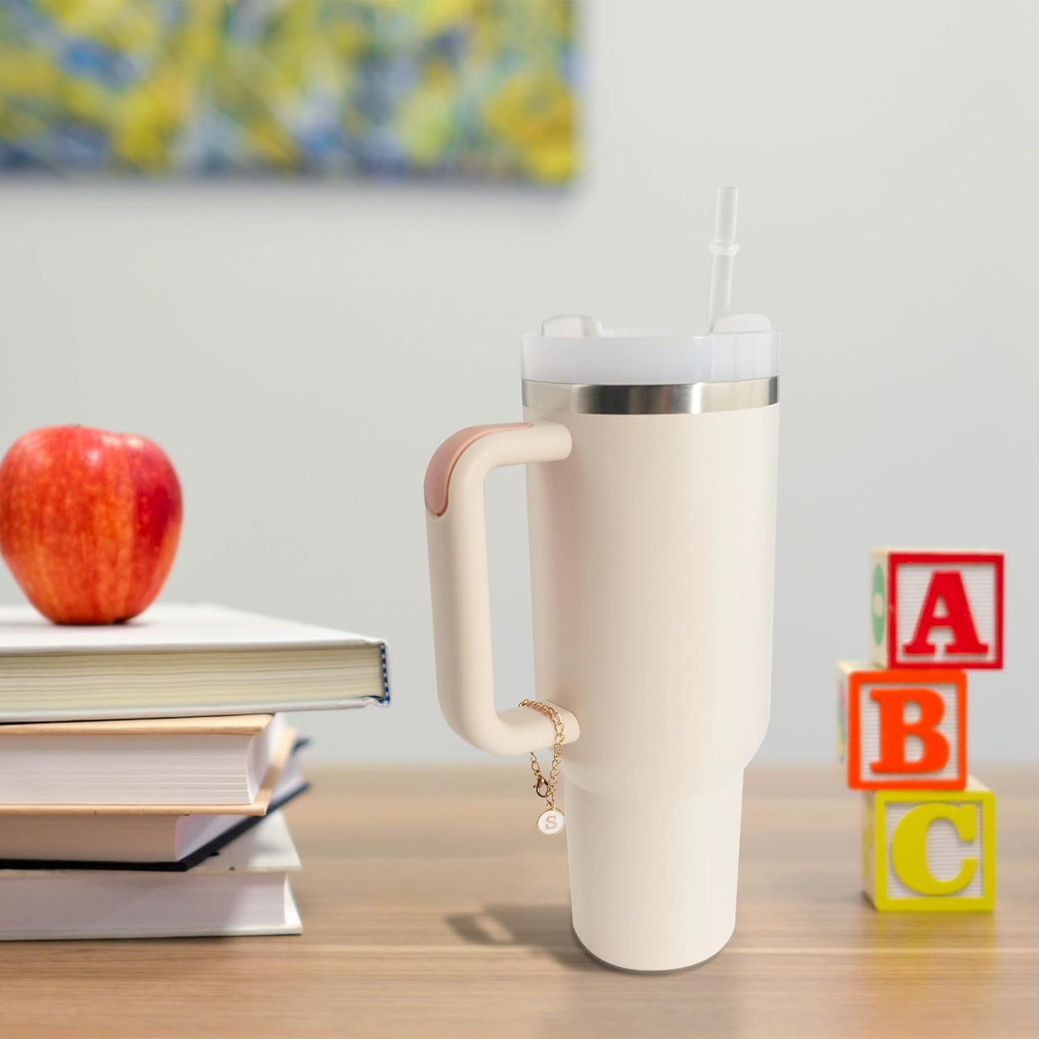 2 piezas de accesorios de letras de identificación con nombre para taza Stanley, accesorios de letras para vaso Stanley de 4030 onzas con asa, 26
