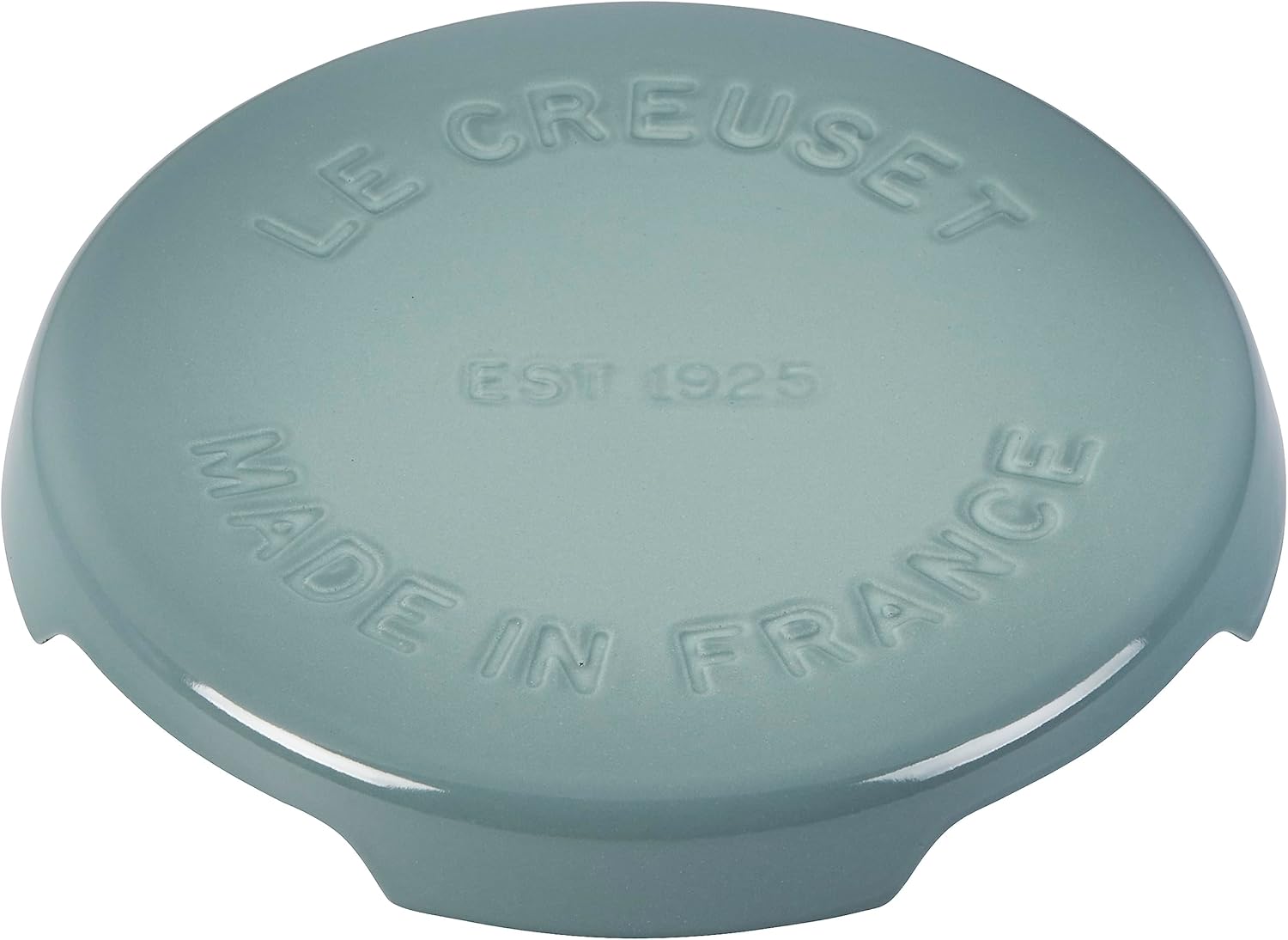 Le Creuset Salvamanteles Signature de hierro fundido esmaltado, 8.8 pulgadas, sal marina