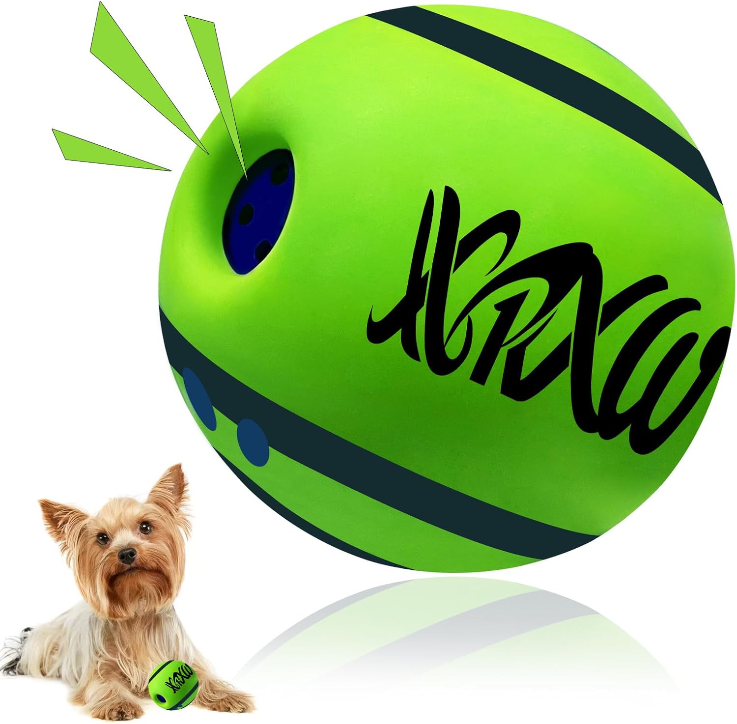 XXRXW Pelota de risita pequeña de 2.75 pulgadas para perros, suministros interactivos chirriantes para mascotas, juguetes divertidos para