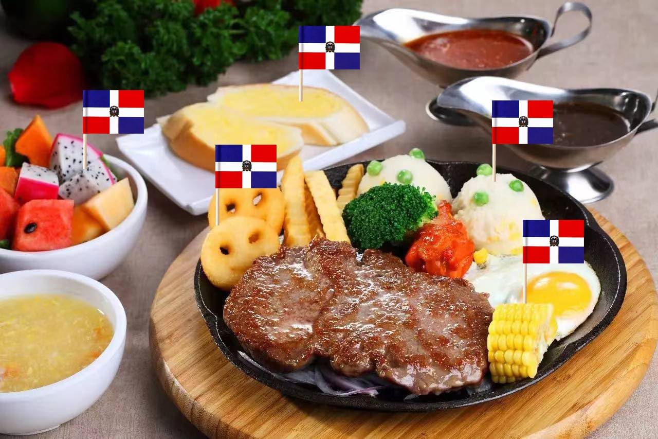 100 banderas dominicanas para palillos de dientes de República Dominicana, mini adornos para cupcakes dominicanos pequeños, banderas, banderines