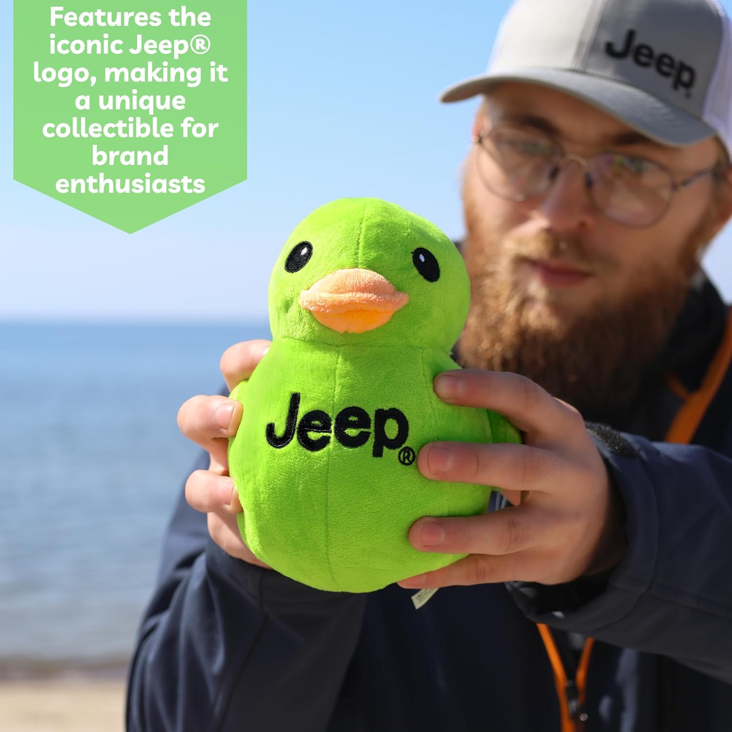 Jeep Texto Logo Peluche Animal Pato Verde -Perfect Enthusiasts You’ve Been Ducked (Verde)
