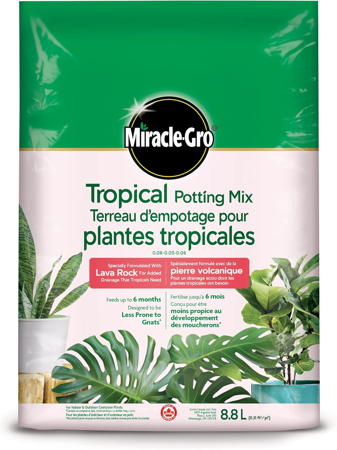 Mezcla de tierra tropical para macetas – 8.8L