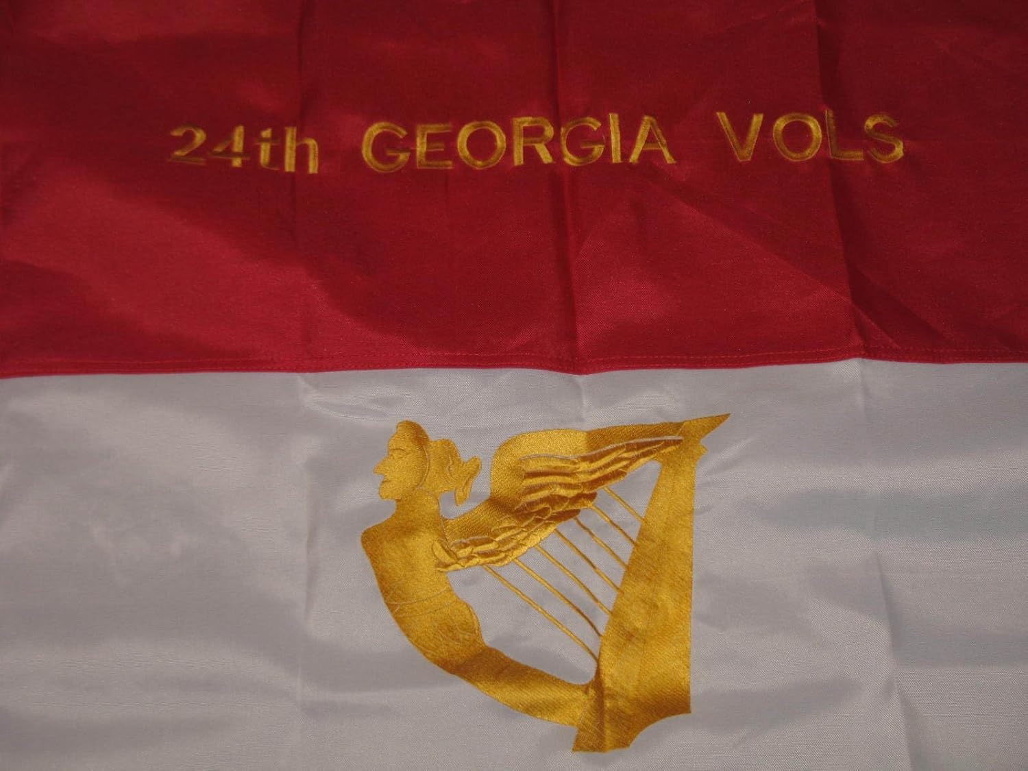 Premium 3×5 Embroidered 24th Georgia Harp 2ply Synthetic Cotton 3’x5′ 3 Clips