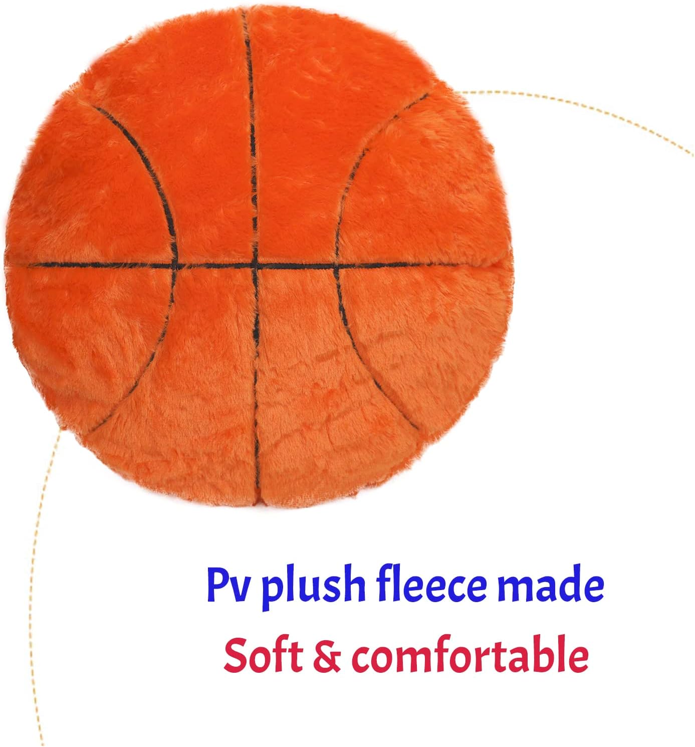 Almohada de baloncesto suave y esponjosa, juguete de fútbol de felpa, acogedora almohada deportiva, cojín de espalda grueso, decoración de sofá,