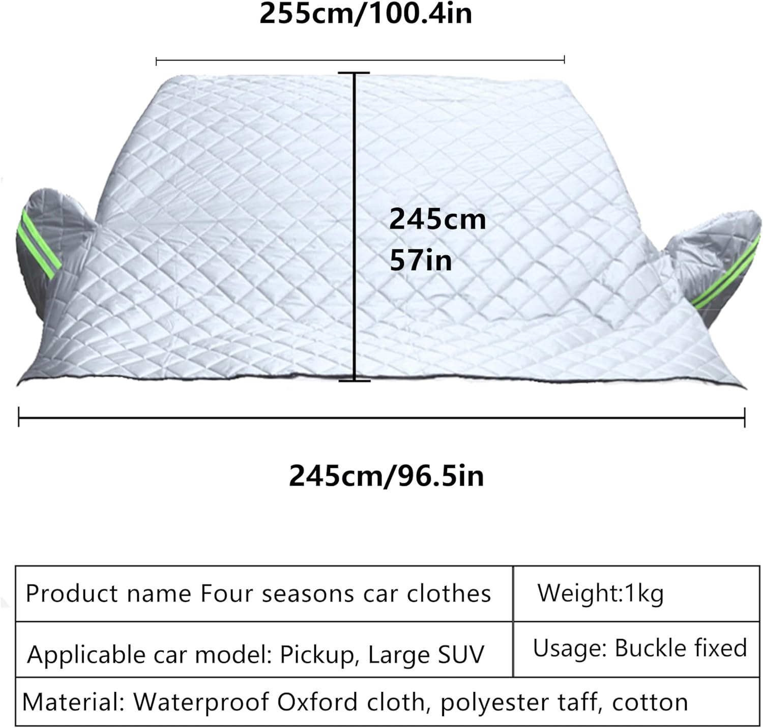 Pickup Truck Windshield Cover is Used for Snow and ice Protection and Sun Protection, and The Thickened Large Cover can Protect The Side Window and