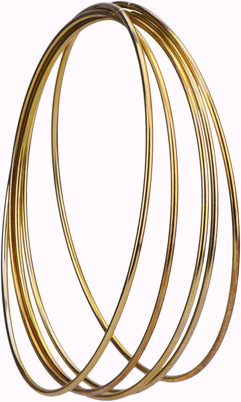 Anillos de metal para atrapasueños y manualidades., Dorado, 6 pulgadas