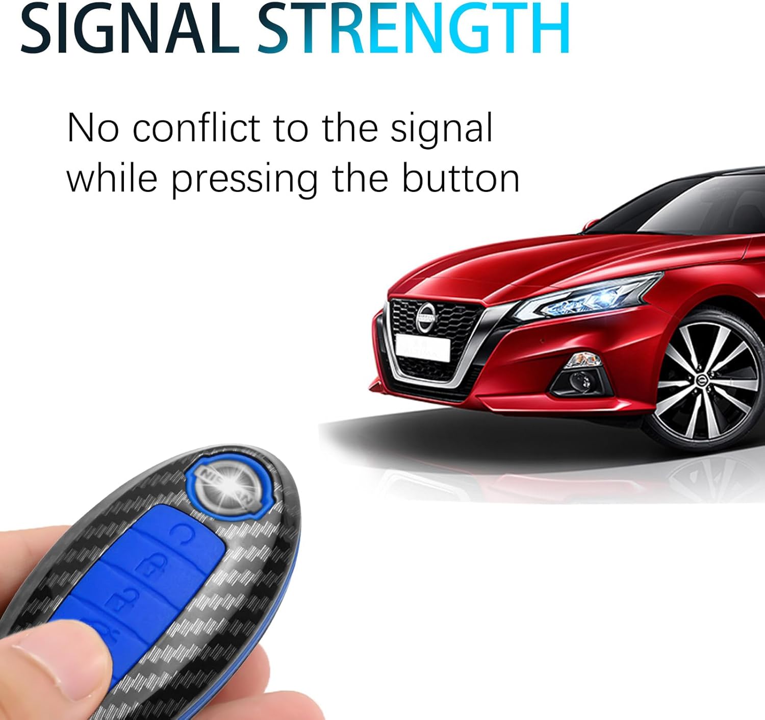 Funda para llavero Infiniti JX35 Q5060 QX566080 de 5 botones, compatible con Nissan Altima Maxima Rogue Armada Sentra 370z Pathfinder Murano (funda
