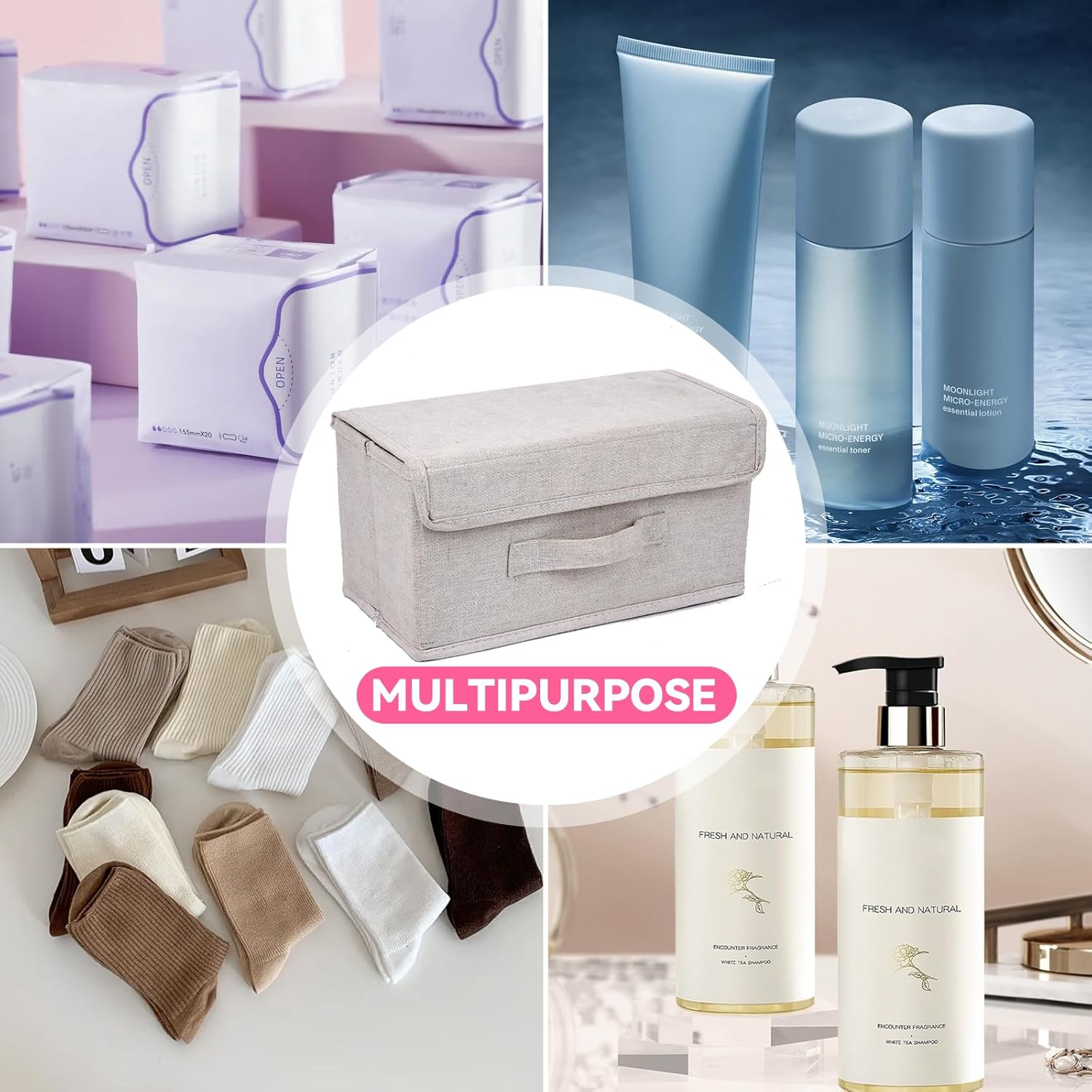 ChengFu Soporte de almohadilla para baño de mujer, servilleta sanitaria, almohadilla y soporte para tampón para baño, almohadilla de 2