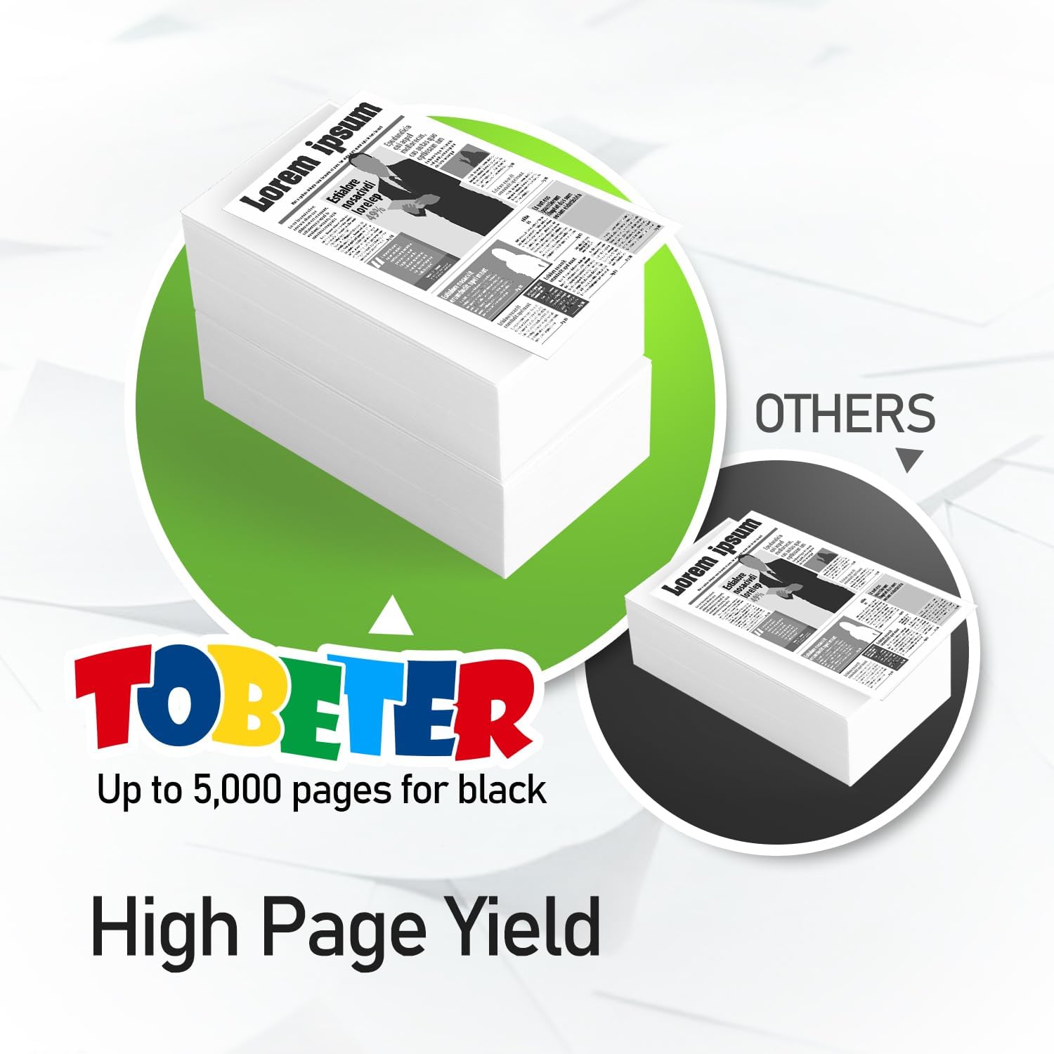 ToBeter Cartucho de tóner compatible 504A para HP 504A CE250A para impresoras MFP Color Laserjet CP3525 CP3525N CP3525DN CP3525X CM3530 CM3530FS MFP