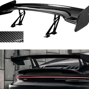 RoyalParts Alerón trasero universal de 47 pulgadas, aspecto de fibra de carbono, ajustable, estilo GT, ala de maletero para sedán, cupé, hatchback RoyalParts Alerón trasero universal de 47 pulgadas, aspecto de fibra de carbono, ajustable, estilo GT, ala de maletero para sedán, cupé, hatchback