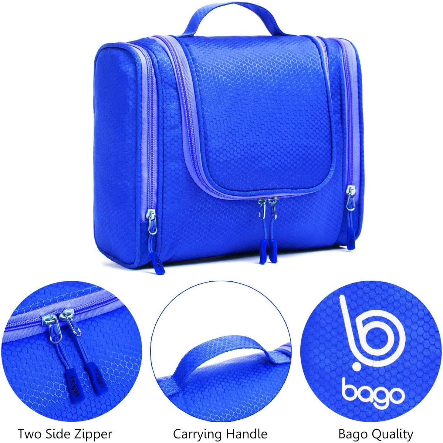 bago Neceser de viaje para mujeres y hombres, bolsa de aseo grande impermeable colgante grande para baño y bolsa de viaje para organizador de