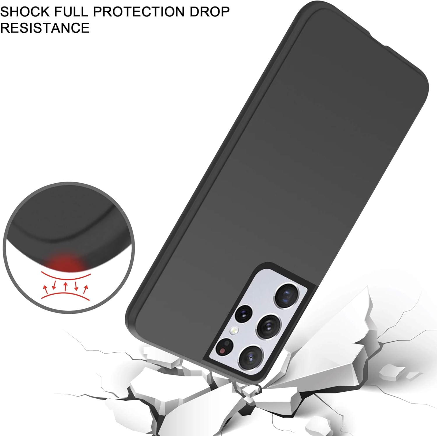 Funda para Samsung Galaxy S21 Ultra con protector de pantalla gratis