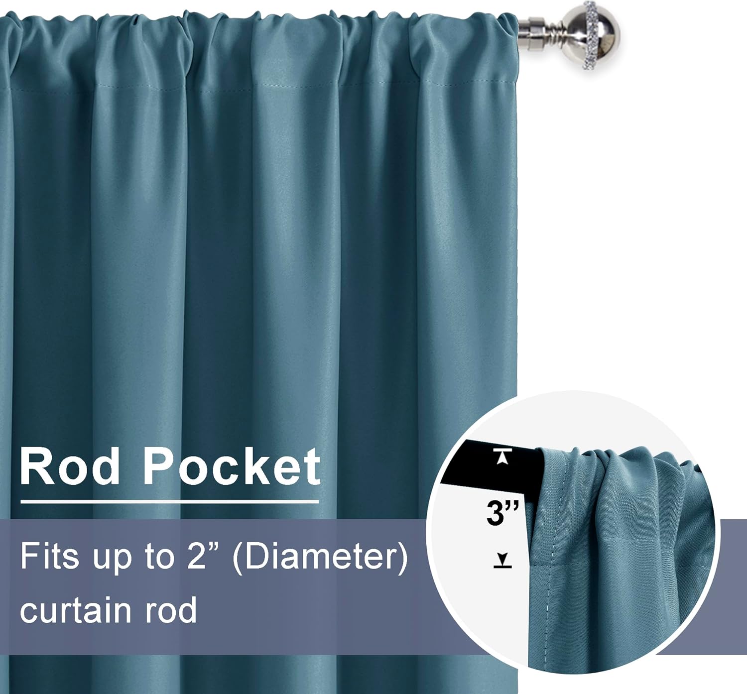 JIUZHEN Cortinas cortas con 2 alzapaños, cortinas con cenefa de 42 x 30 pulgadas para ventanas pequeñas, cortinas térmicas de oscurecimiento de