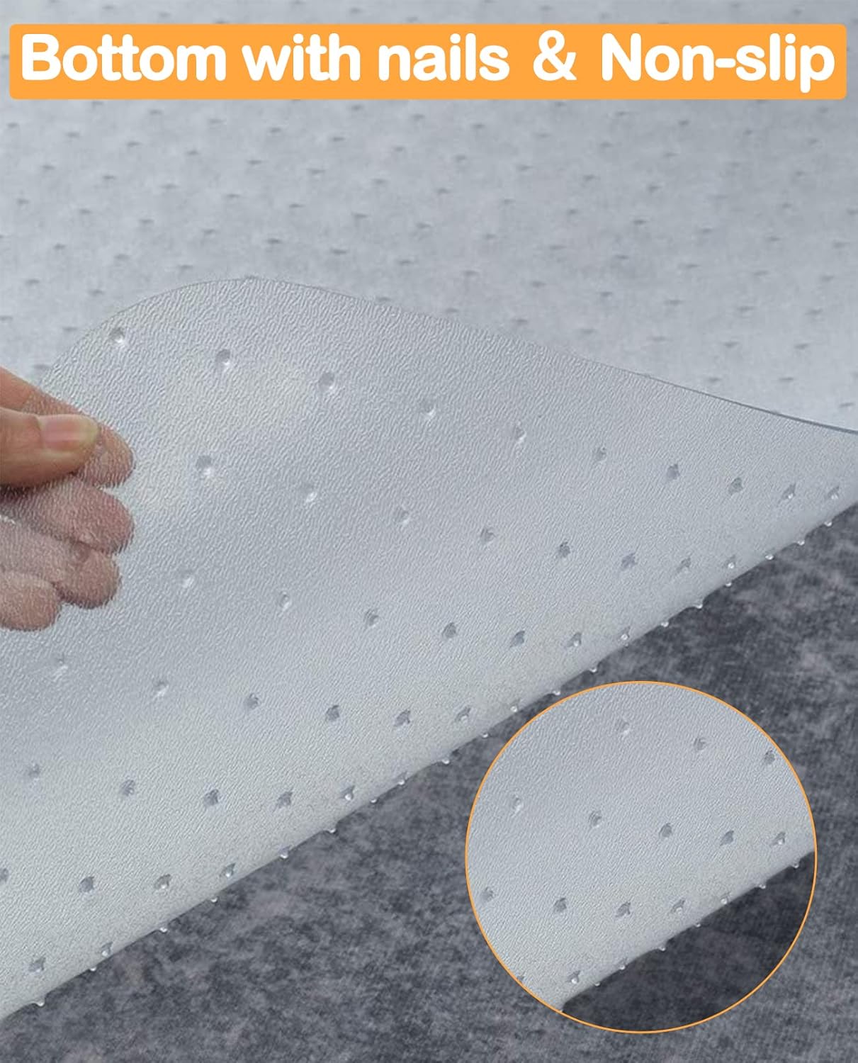 BNOSDM Protector de alfombra para gatos de interior de 8.2 pies, tapón de arañazos, plástico resistente, fácil de cortar, transparente,