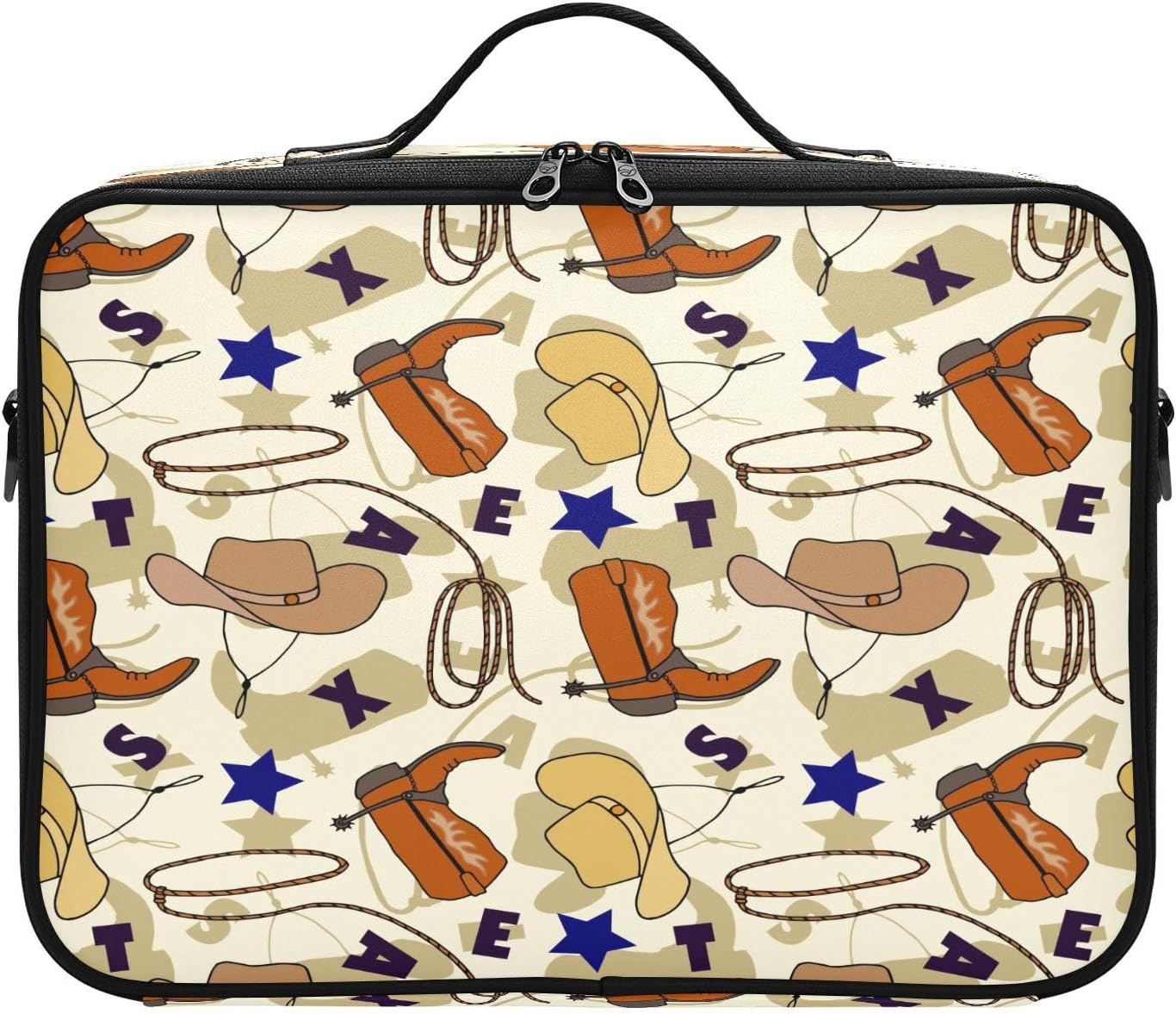 Botas vaqueras sin costuras, sombrero de maquillaje, bolsa de cosméticos, artículos de tocador, bolsa de viaje, organizador de maquillaje, bolsa de
