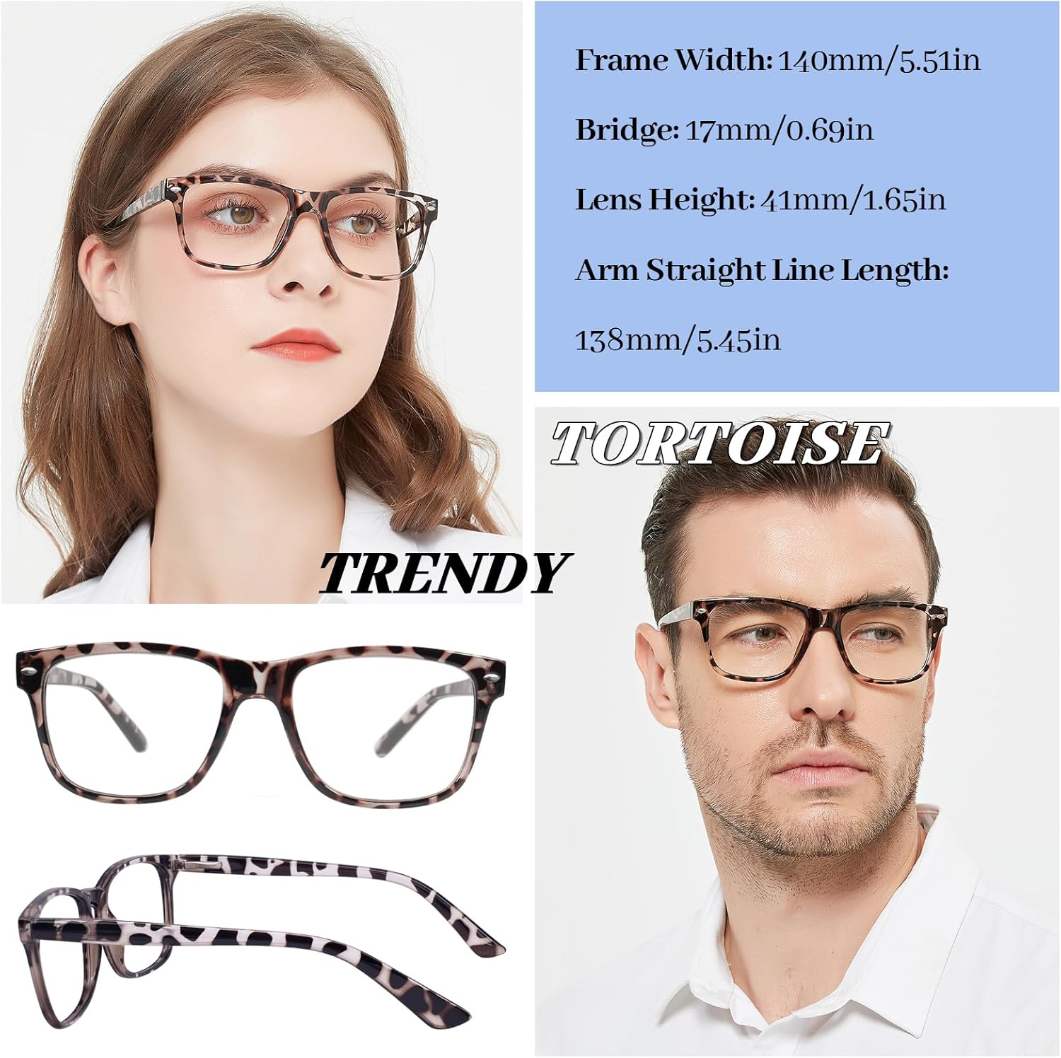 4 Pack Reading Glasses with Spring Hinges, Rectangle Readers for Women Men 1.0 1.25 1.5 1.75 2.0 to 4.0