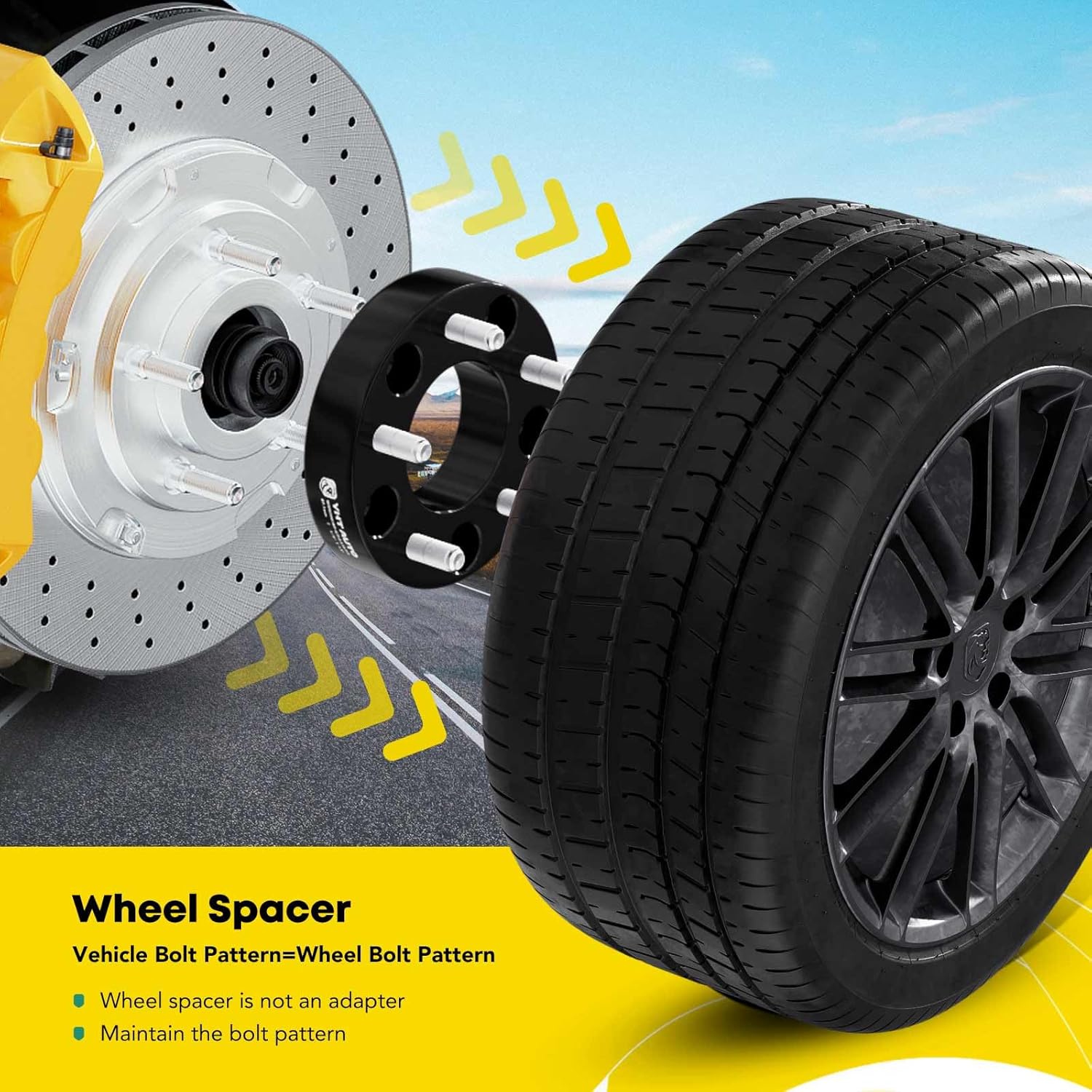 YHTAUTO Espaciadores de rueda de 5 x 4.5 pulgadas de 1 pulgada para SJ ZJ WK KJ KK XJ YJ TJ JK JL Jeep Grand Cherokee, Wrangler, Cherokee, Chrysler,
