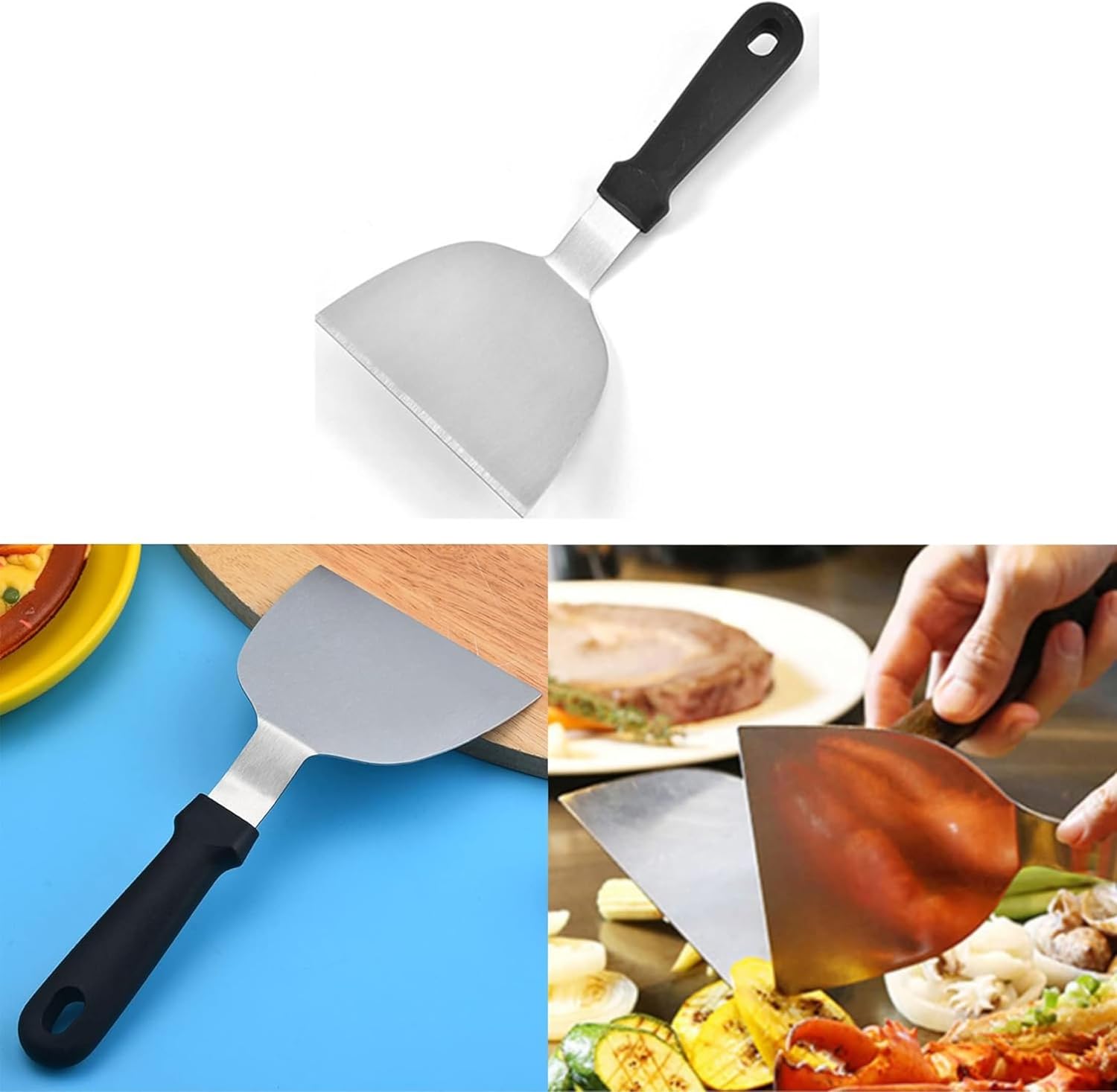 Plancha de acero inoxidable para parrilla Plancha de parrilla superior plana para parrilla de gascarbónahumador 22 x 16 pulgadas con asas