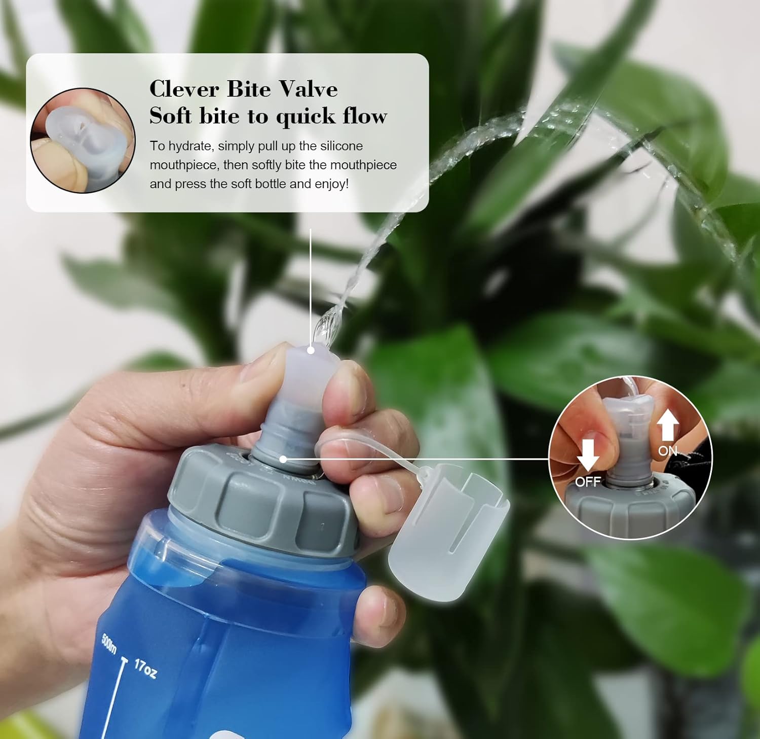 REVALI Chaleco para correr, patente original de Estados Unidos, chalecos reflectantes con cremallera para correr con botella de hidratación de 16.9