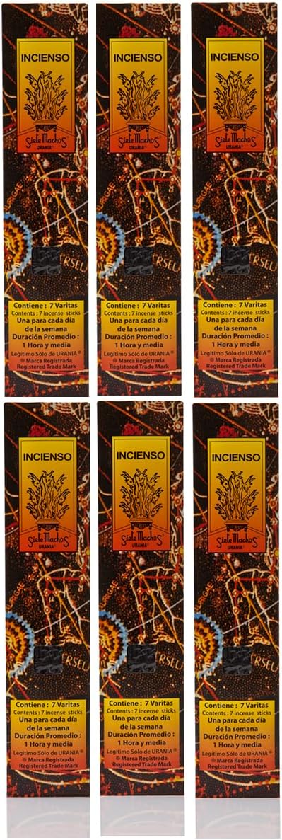 Incienso – Incienso Siete Machos (paquete de 6 de 7 varitas de incienso)