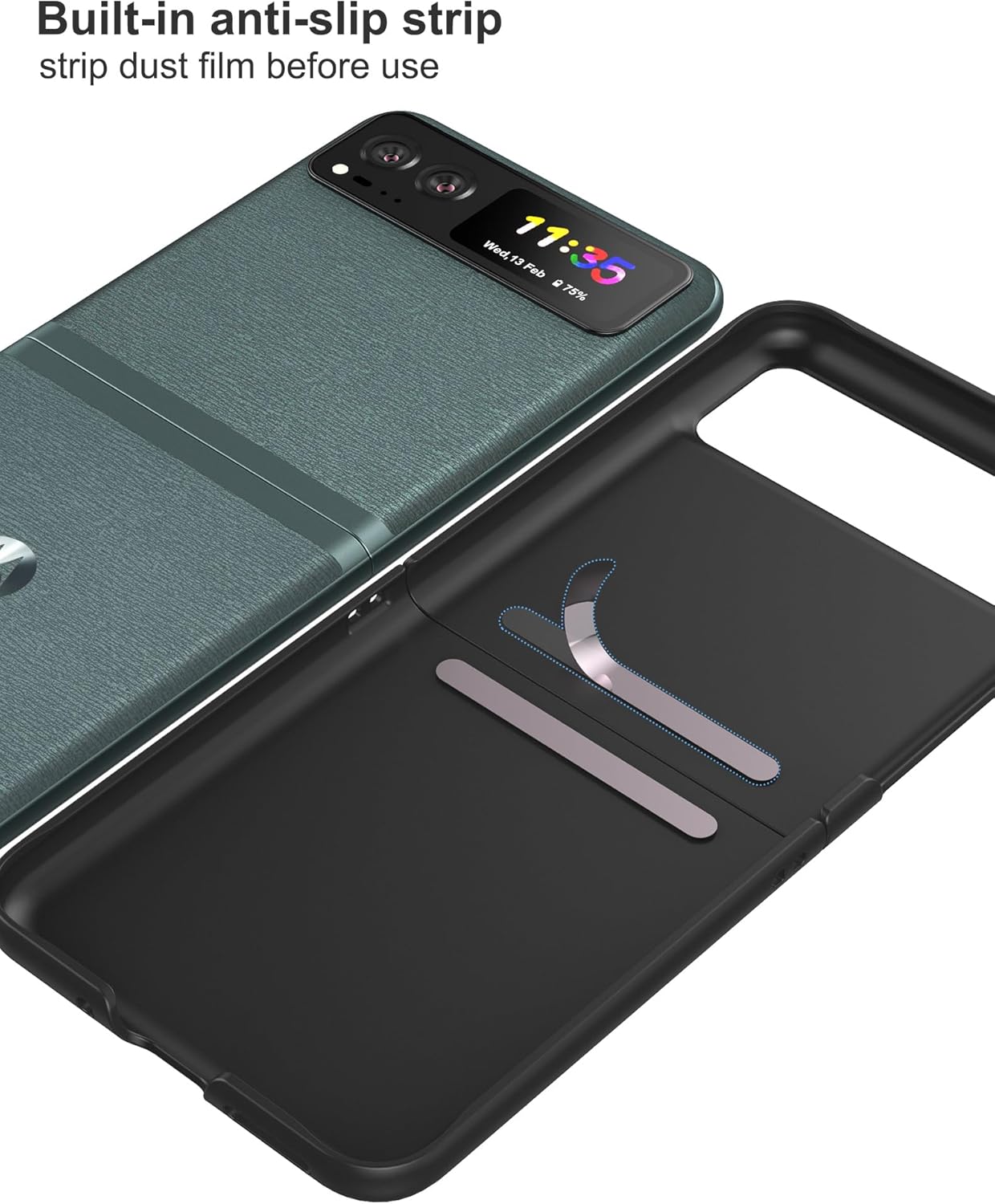 Foluu Funda para Motorola Razr 2023 no es compatible con Razr Plus 2023, funda delgada para Moto Razr 2023, ultra delgada, de policarbonato mate con