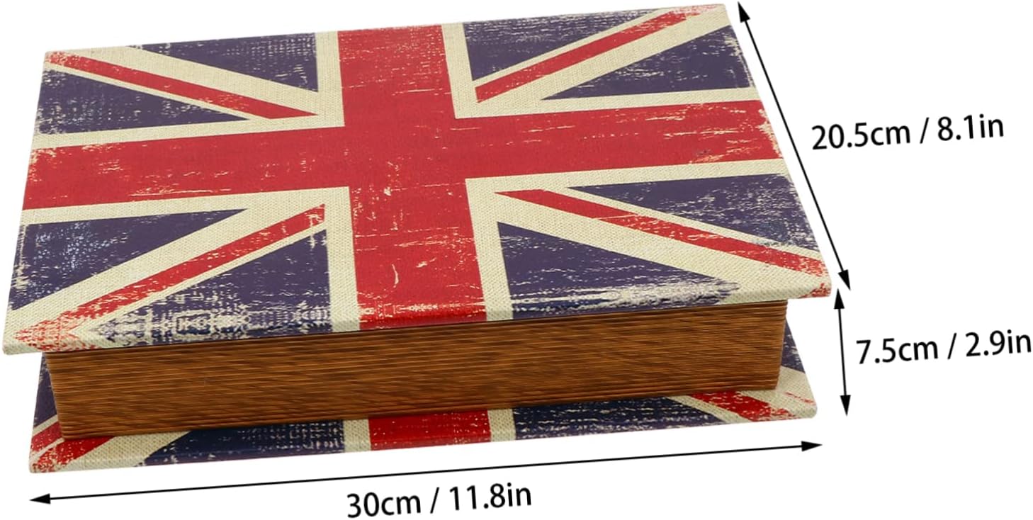 Zerodeko Librero Decoración Vintage Book Prop 1pc Vintage Decoración Libro Invisible Oficina Maquillaje Stand PU Cuero Estantería Prop Madera
